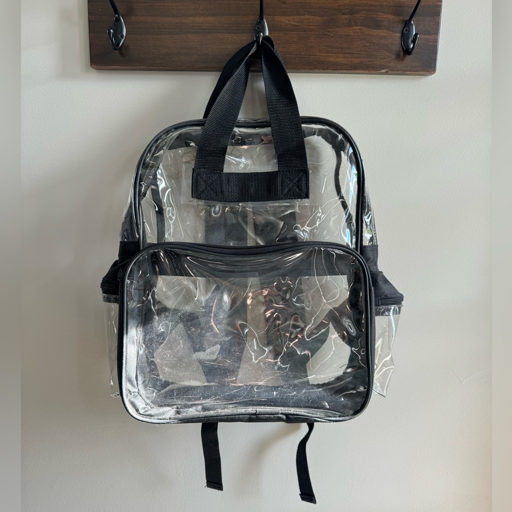 Clear vinyl backpack
